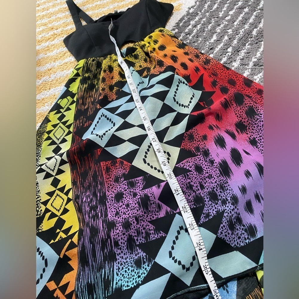 Multicolour cutout high-low dress - Picture 5 of 9